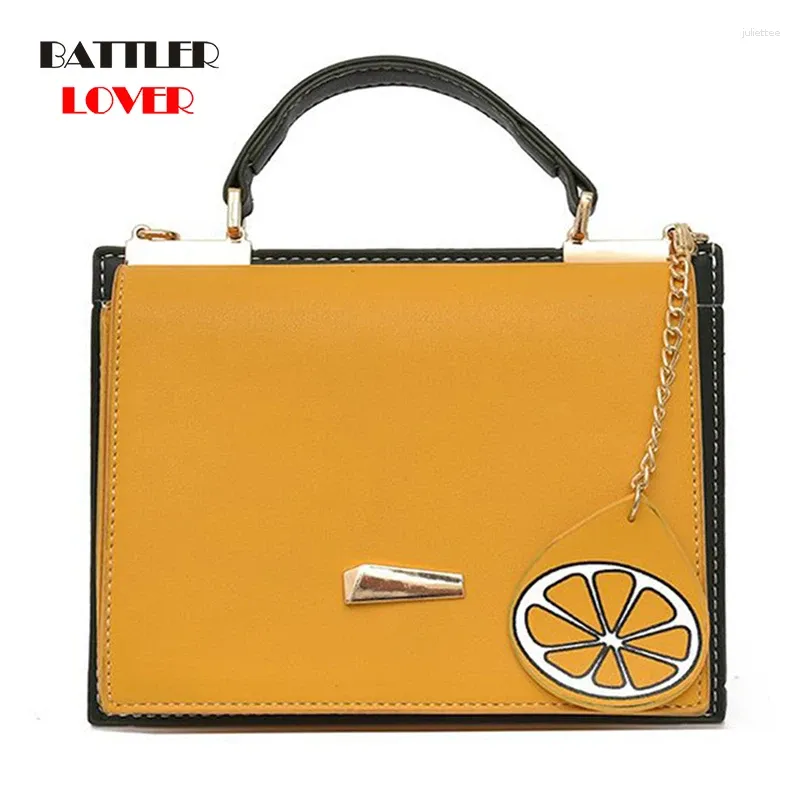 Tasche Frauen Trend Leder Schulter Einfache Wassermelone Anhänger Handtasche Freizeit Doppel Seite Obst Messenger Flap 2024 Damen Hand