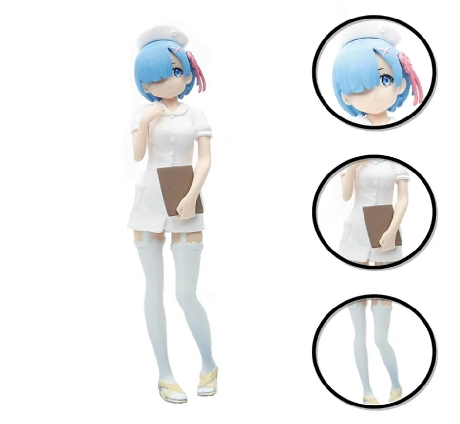 17CM Rem Figuur Tweedimensionaal Mooi Meisje Verpleegster Jurk Anime RE ZeroStarting Life in Another World Desktop Decoratie 2207021469852