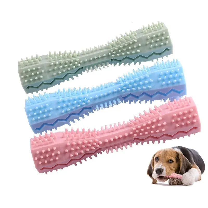 Durevole cane masticazione giocattolo per cani spazzolino dente morbido dente in gomma punto massaggio dentifricio di spazzolino da denti molare forniture per animali domestici