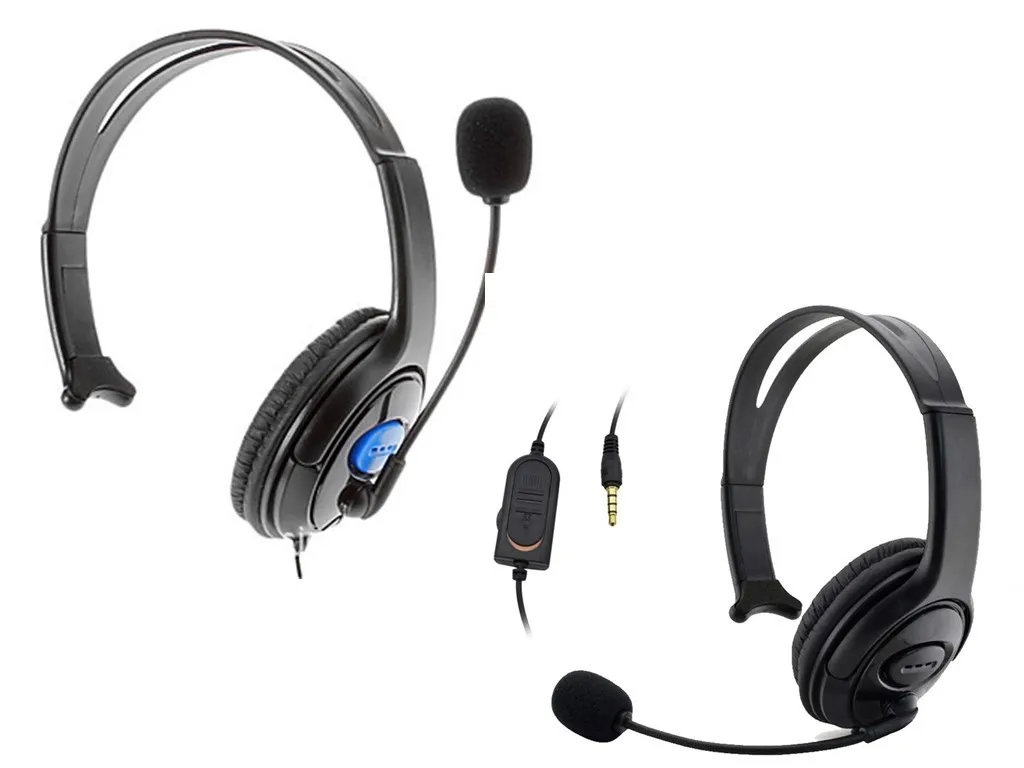 Casque de jeu PS4, commerce électronique, grand casque unilatéral, accessoires d'appel, téléphone portable, prise 3.5mm