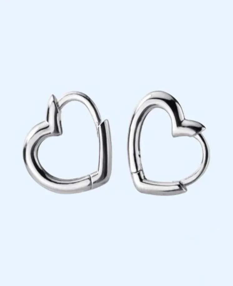 Hoop Huggie Fashion 925 Sterling Silver Heart Geometric Ear Cuff Clip on Earring for Women Girl Piercing Jewelry DA2137053073