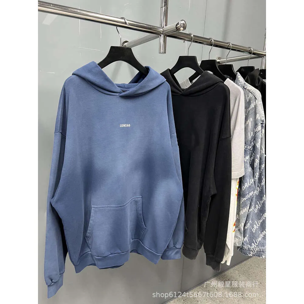 Felpa con cappuccio da uomo di design balencigs Felpe con cappuccio moda Felpa con cappuccio da uomo Maglioni di alta qualità 23 Nuovo fronte e retro ricamato lettera stampa coppia B casual allentato con cappuccio C OI1P