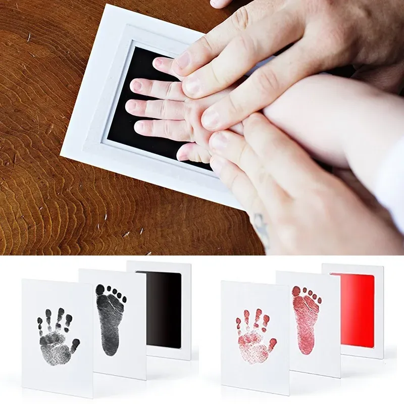 Impronta per bambini neonati fai -da -te e cuscinetti per inchiostro per impronte a mano kit fotogrammi per foto di souvenir accessori sicuri baby shower neonati regalo