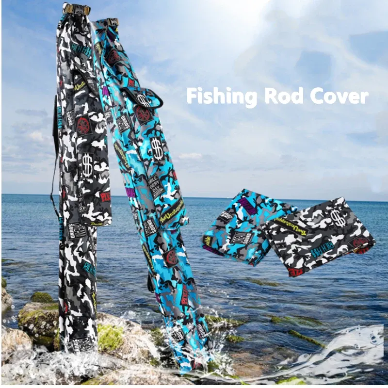 Bags Fishing Rod Cover Folding Camouflage Fishing Umbrella Bags Waterproof Large Capacity Fishing Rod Fishing Tackle Storage Bag