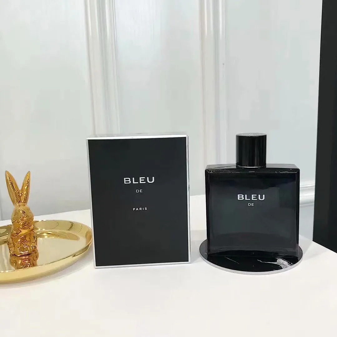Luxury Brand 100ml Bleu De Perfume pour homme spray good smell long time Lasting Blue Man Cologne Spray fast ship