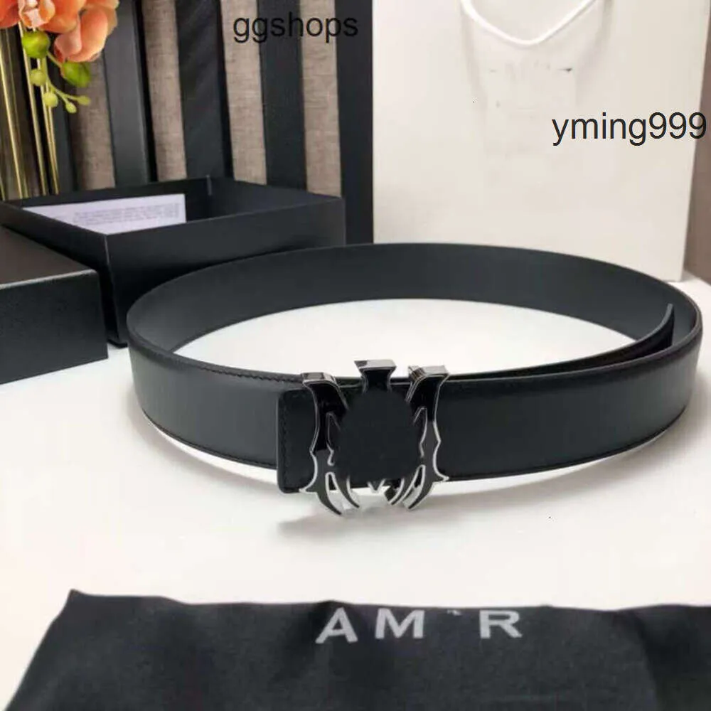 Big miri amari amirirlies 38CM Belt Ami For High Genuine Quality Shiny Clothings Accessories Belts amis Buckle Luxurys New Width Leather Red Designer Wais amar J061
