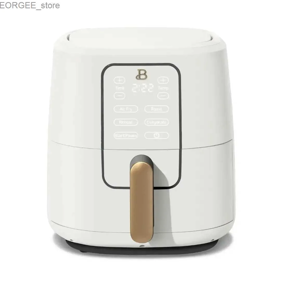 Luchtfriteuses Mooie 6-kwart touchscreen Air Fryer White Ice Drew Barrymore Y240402