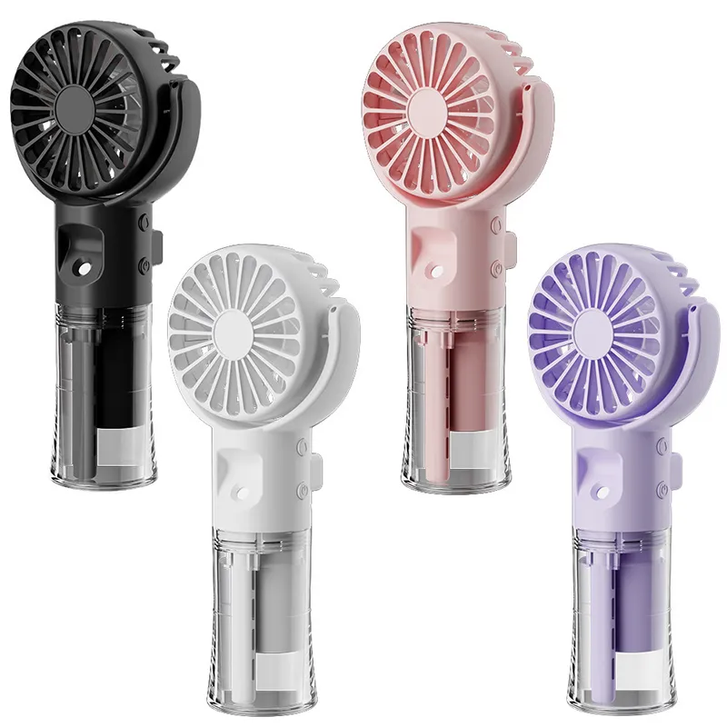 Mini Handheld Fans Neck Hanging Spray Fan Hydrating Nano Spray Rapid Cooling Fans Humidification Water Misting Fan for Home Office Outdoor