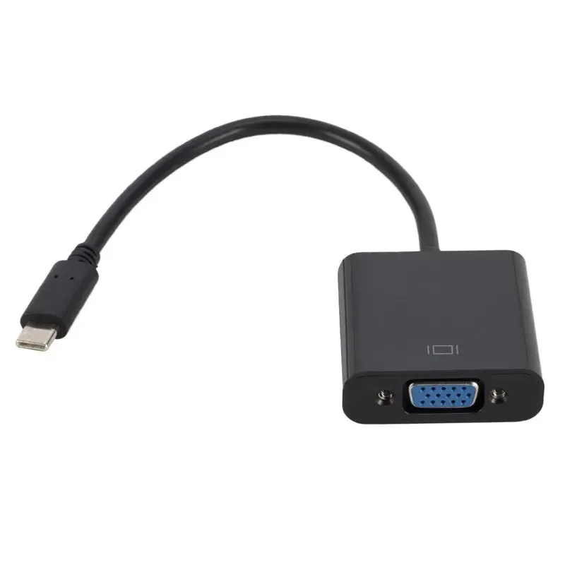 2024 ANPWOO USB3.1Type-C para VGA Conversor USB até 1080p Full HD efeitos visuais, mais cabo adaptador de economia de energia