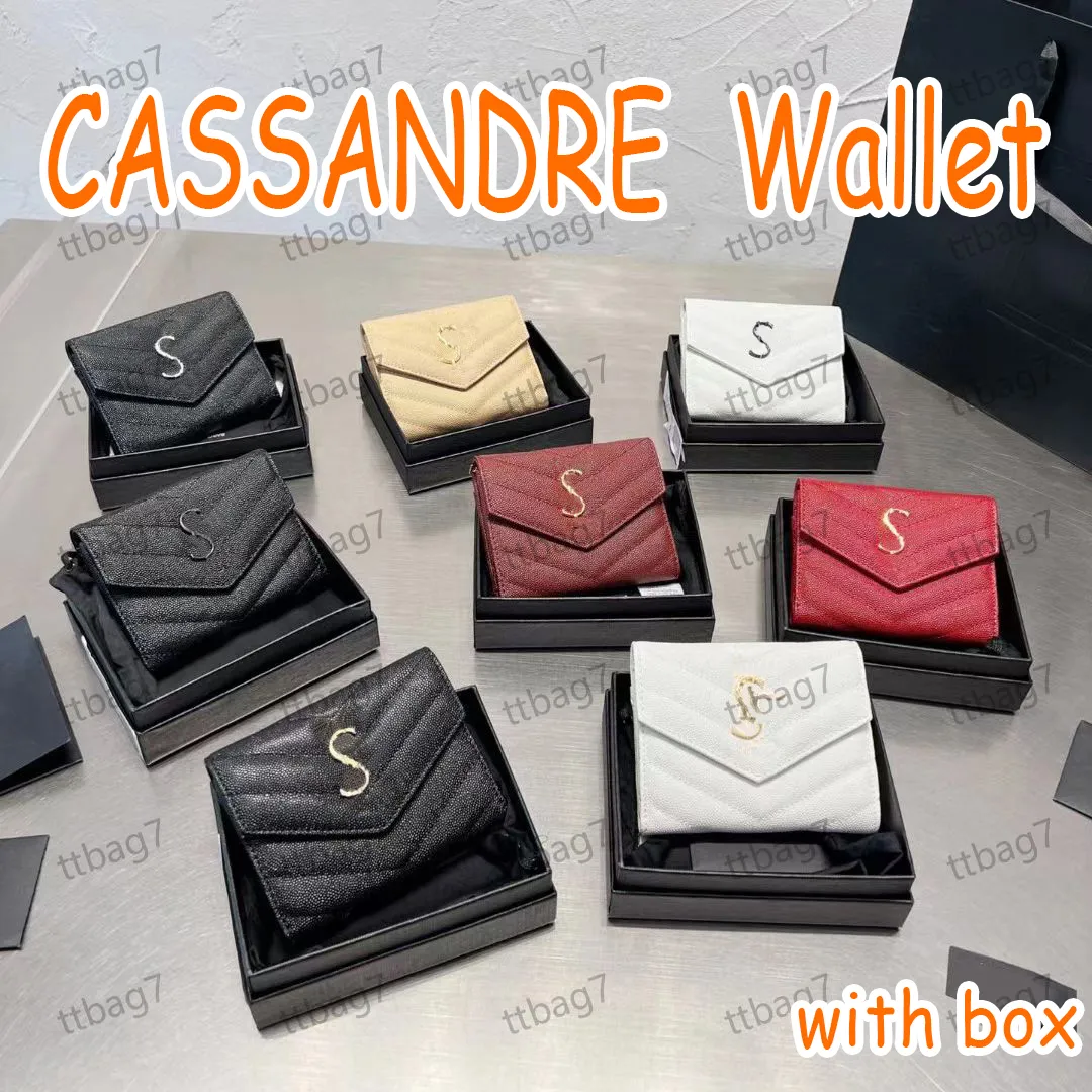 10A Cassandre womens small purse cardholder portafoglio luxury long zippy wallet Designer Flap Coin Purses Designer high quality Mini Purses with box and dust bag