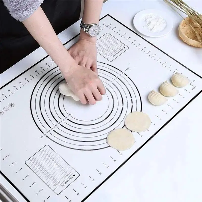 Pişirme Aletleri Silikon Pasta Mat Yapışmaz Paspaslar Fiberglas Astarlar Pad Yuvarlanma Hamur Kesme Pizza Fondan Kek