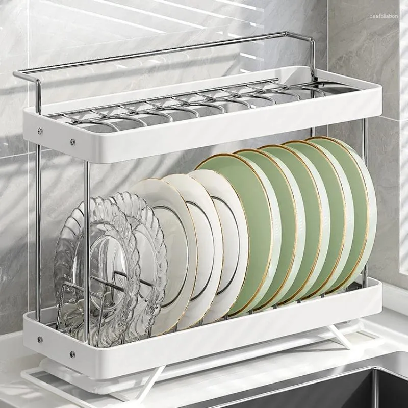 Kitchen Storage Modern Minimalist Dishes Rack Items Multi-functional Shelves Home Organizer Household Large Capacity Plate