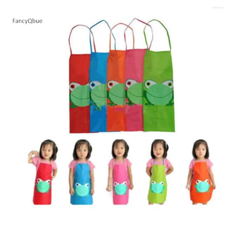 Jupe de Table pour enfants, tablier imperméable, mignon, dessin animé grenouille, peinture imprimée, cuisine, en Stock, 2024