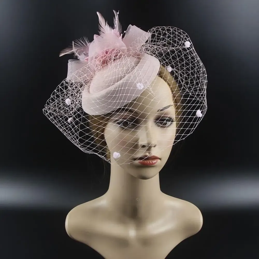 Fascinator Hats For Women Retro Sinamay Flower Mesh Feather Headband Wedding Tea Party Headwear From Ddmyhome 17.99 DHgate.Com