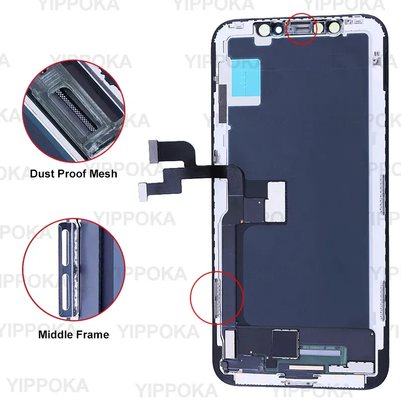 OLED na iPhone X LCD XR XS Max Ekran 11 Pro Max Display 12 Pro Touch Digitizer Wymiana dla iPhone'a XS Max Display Incell