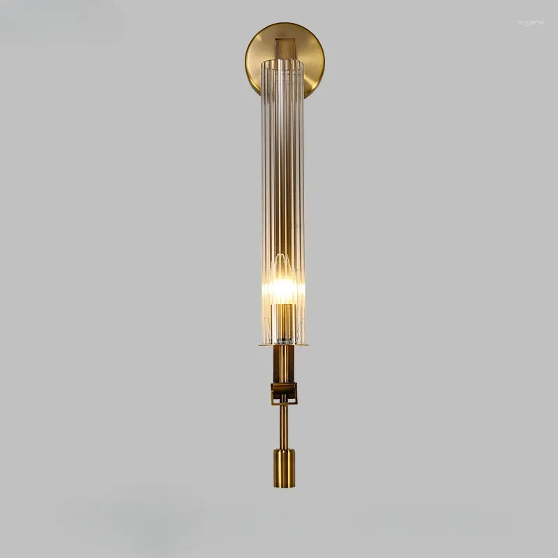 Wall Lamps Light Luxury Modern Villa Lamp For Living Room Porch Bedroom Decoration Bedside Indoor Copper Stair