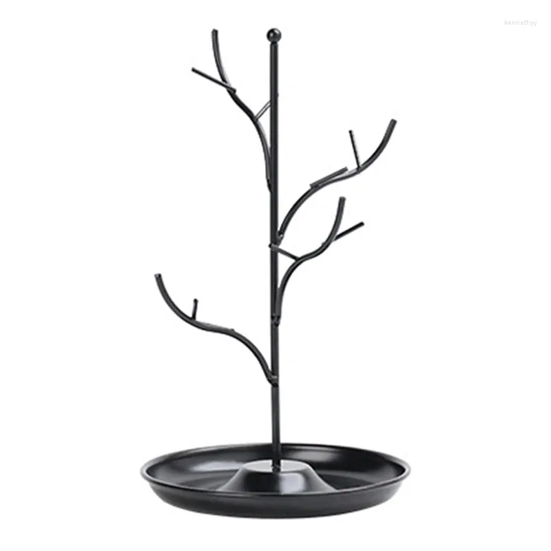 Smyckespåsar Display Stand Rack Tree Iron Necklace Earring Holder Armband Fashion Organizer