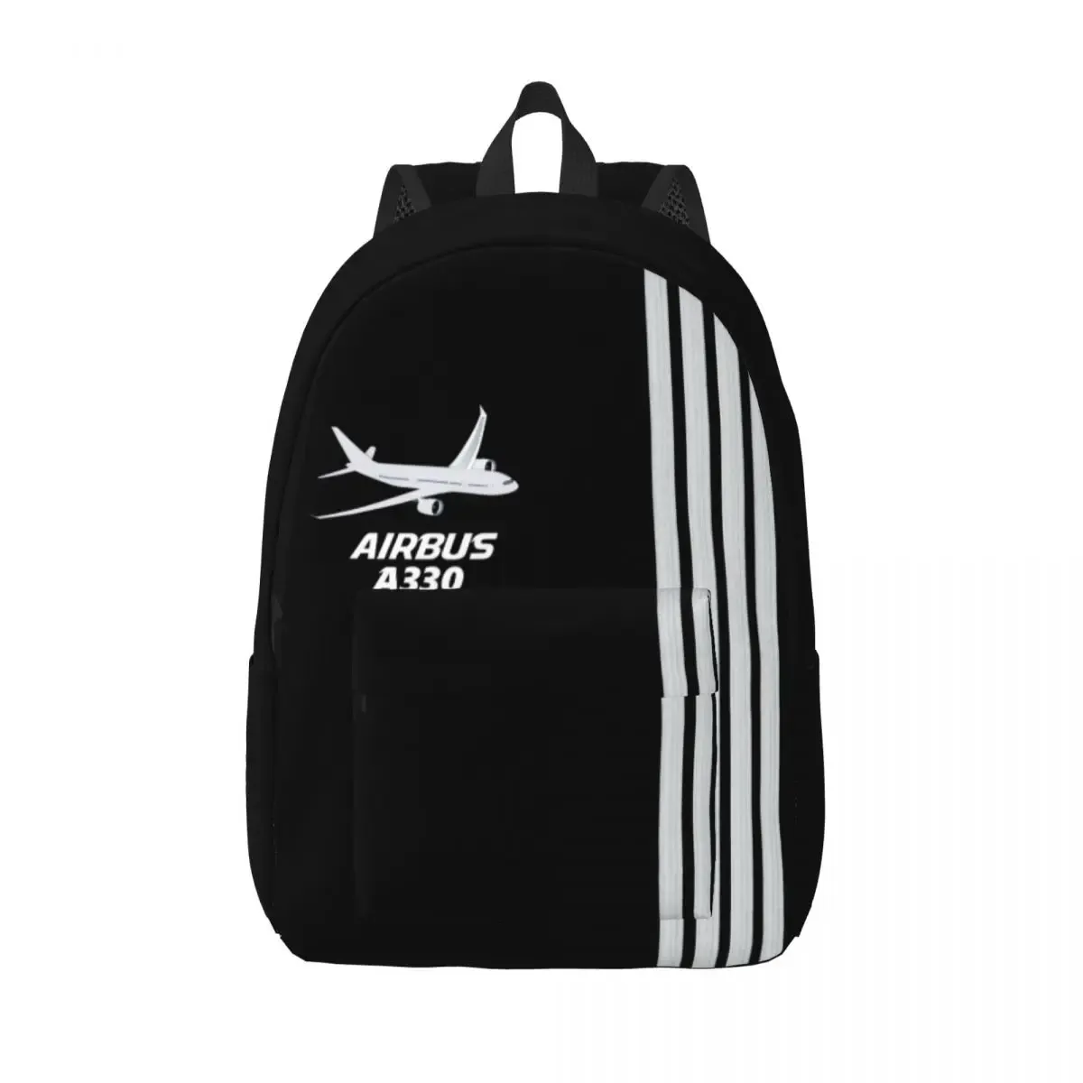 Tassen gepersonaliseerde Airbus A330 Captain Stripes Canvas Backpack Fashion Book Bag voor schoolschool Aviation Aviator Airplane Tassen