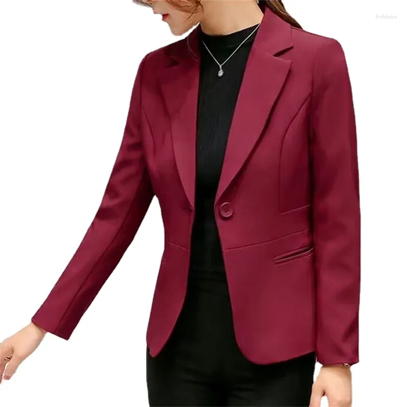 Ternos femininos blazer elegante outwear manga longa trabalho wear elegante terno feminino senhora do escritório bolso jaquetas fino versátil topo