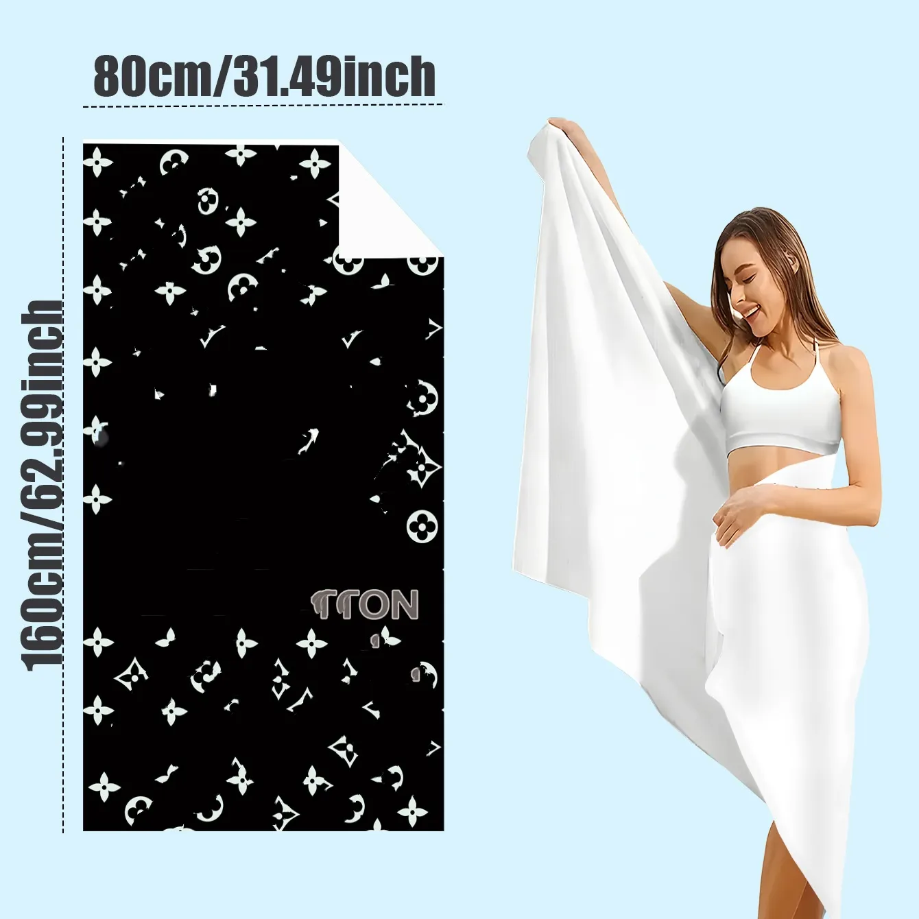 Designer Beach Towel Ultra-Fine Fiber Not Easy to Lint Absorbent Factory Direct Swimming Portable Printing Bath Towels