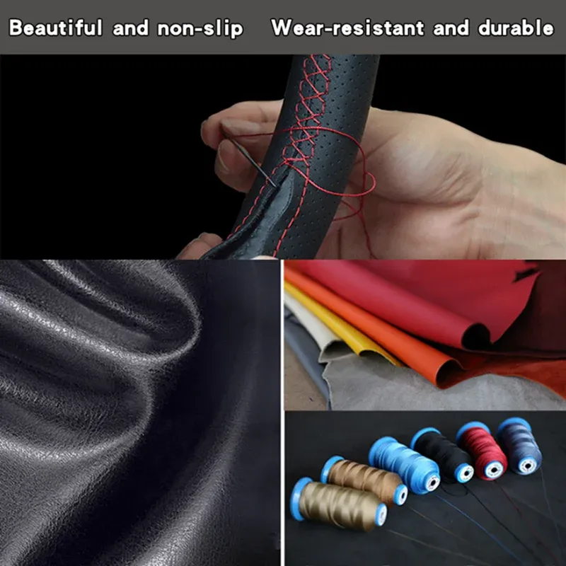 Toyota Verso EZ Avensis Steering Wheel Cover Genuine Leather Non Slip Grip 100 Fit Interior Accessories