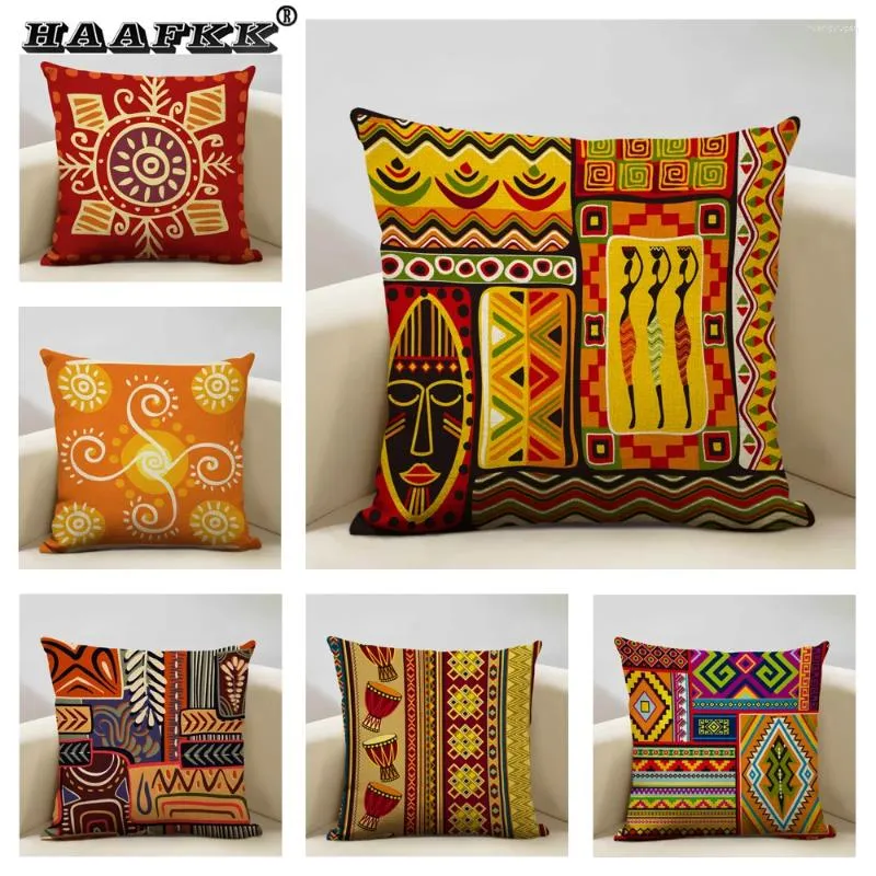 Pillow Beautiful Art Decor Linen Cover Ethnic Style Pillowcase Home Sofa Car Decoration 45x45cm Throw Case