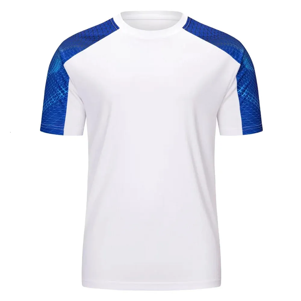 Plus Size Mens Camisa de Futebol Jersey Cor Patchwork Oneck Manga Curta Lazer Sportswear Quick Dry Masculino Uniforme de Futebol Tops 240402