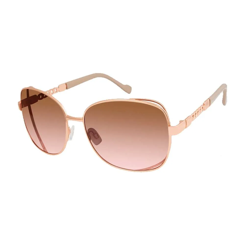 Jessica Simpson J5512 Lunettes de soleil carrées avec chaîne en métal pour femme, 100 % résistantes aux UV.Un charmant cadeau pour elle, 61 mm