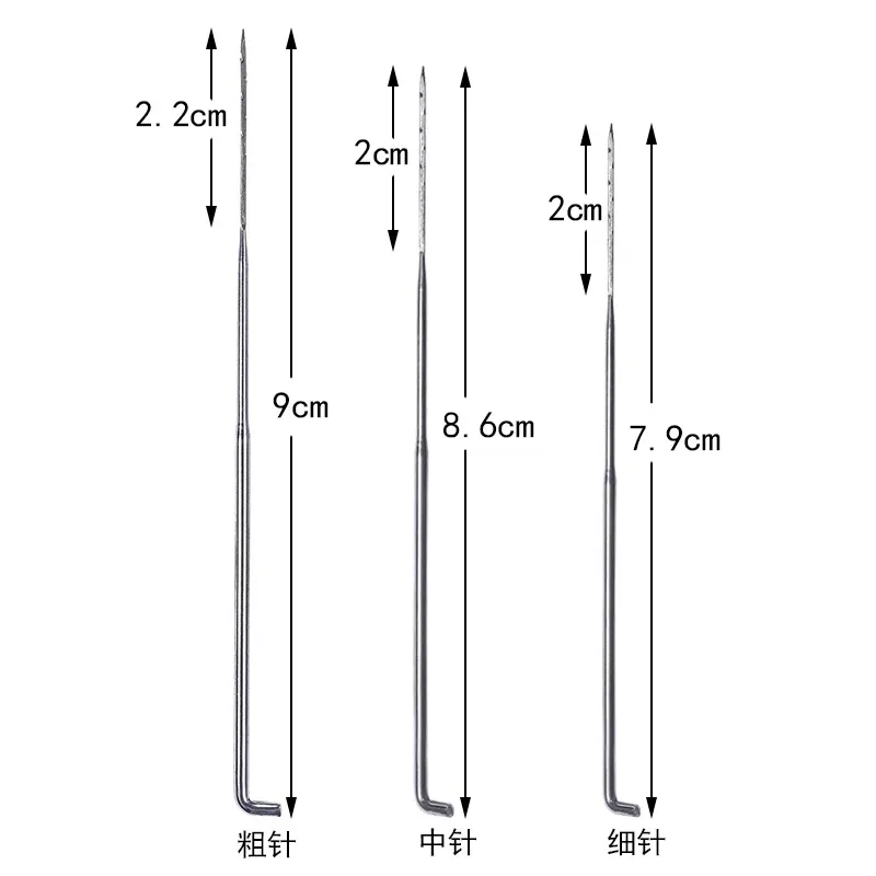 60pcs 9cm 8.6cm 7.9cm Keçe İğneleri Tutucu Ahşap Tutucu Yün Keçe Aletleri Set El Zanaat iğnesi keçe DIY zanaat aletleri