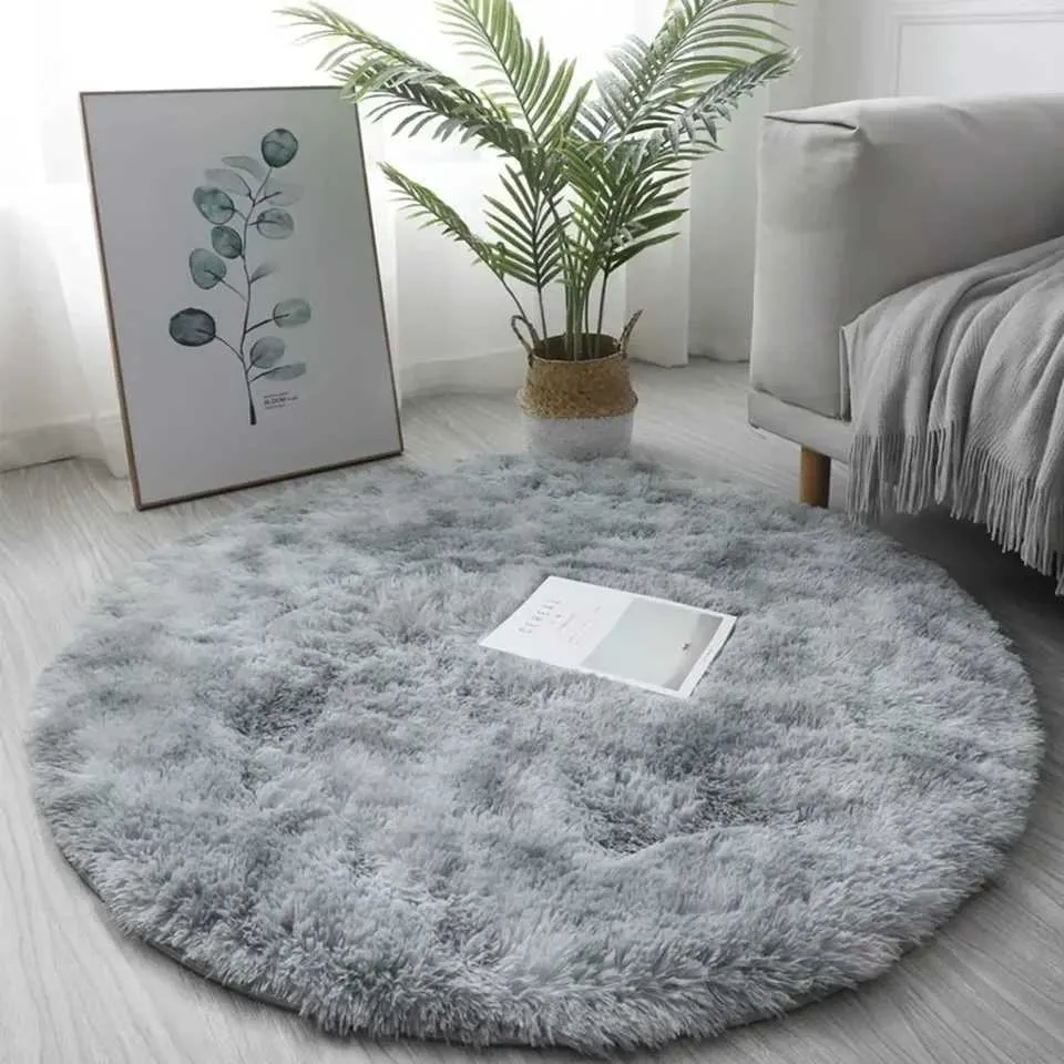 Soft Shaggy Area Rug: 40/60cm Circle Rug for Living Room & Bedroom ...
