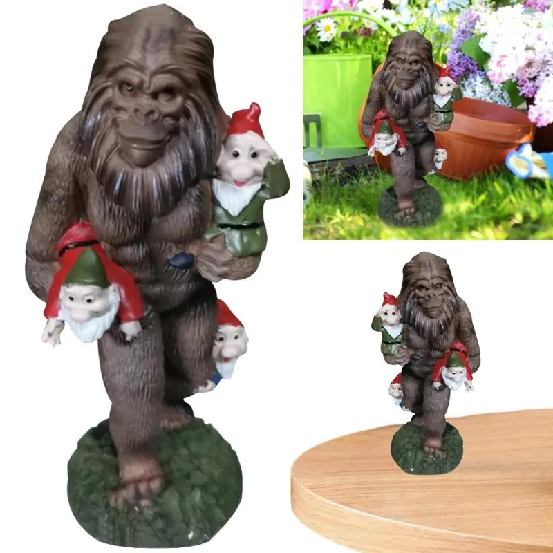 Trädgårdsdekorationer nissar figurskulpturprydnad harts gnome roliga kreativa hantverk för uteplats gräsklippning konst dekoration