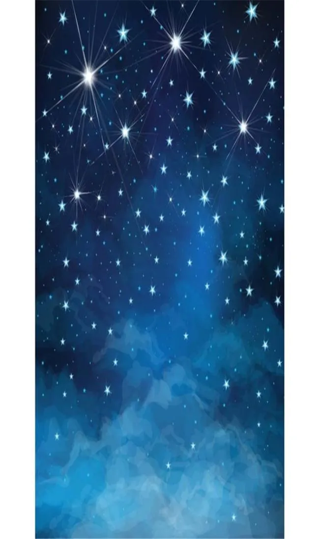 Blue Night Sky Glitter Stars Kids Kids BouthRops Vinyl Children Pografia Sfondo per bambini Pops7244144