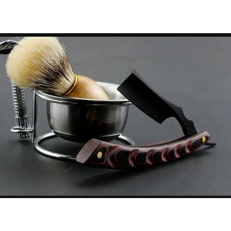 2024 TRÄ TRIMMER MANUAL RACHAVER Professional Straight Edge Stainless Steel Sharp Barber Razor Folding Shaving Blade Shave Beard Cut2. för rakkniv i rostfritt stål