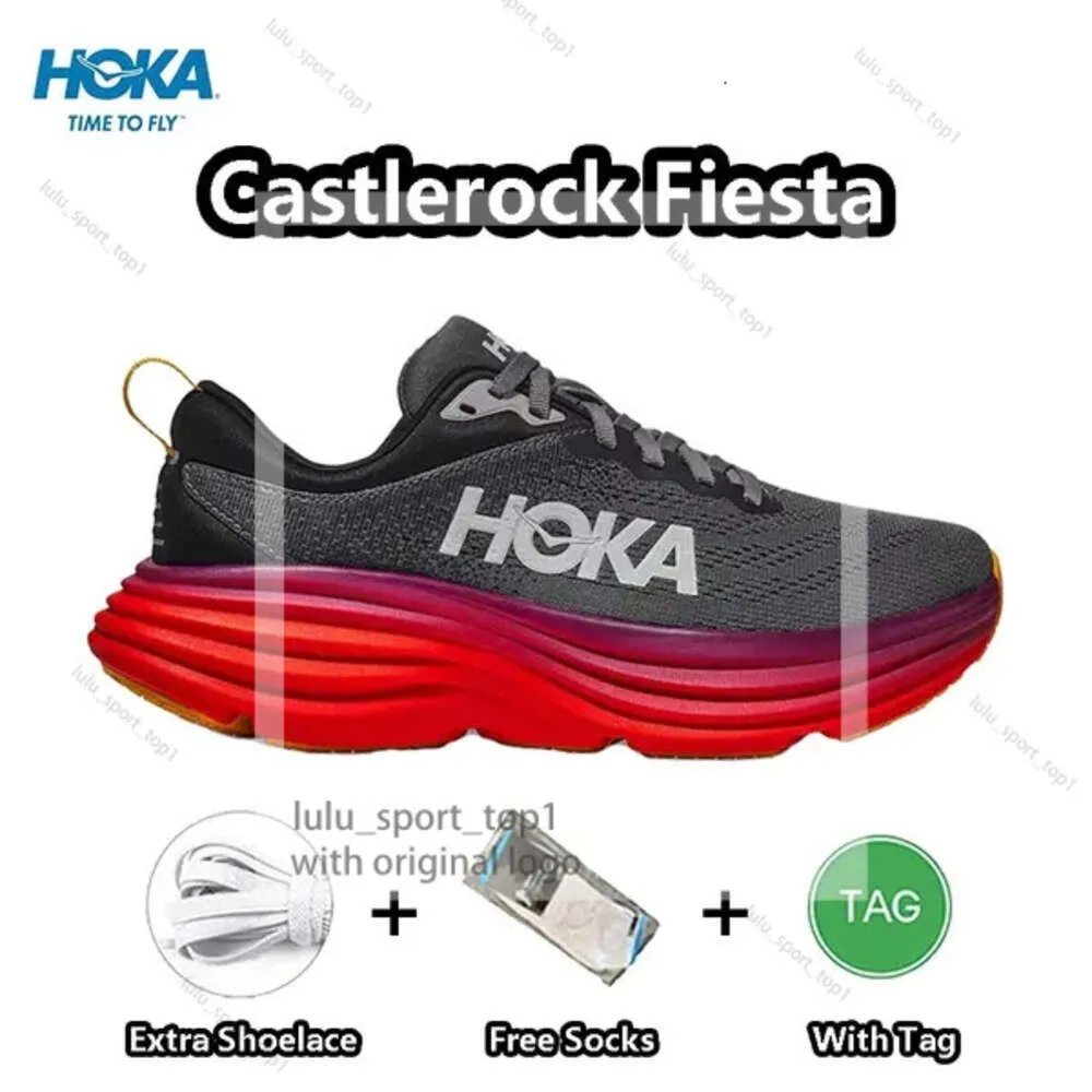 Hokahs Shoes Bondi 8 Designer Running Shoes Clifton 8 9 Shock People Lanc De Blanc Fiesta Summer Song Hokahs ONE Sneakers Trainers Jogging Outdoor for Men Women 297