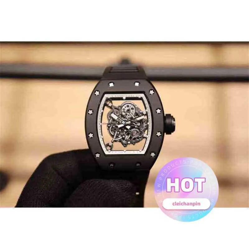 Luxury Watch Cool Rakish Mechanical Wrist Watches TV Factory Designer Mens Mechanics Mens Ceramic Shell Without Disc Design Hollowed Out Lopz Our9 2023 New New