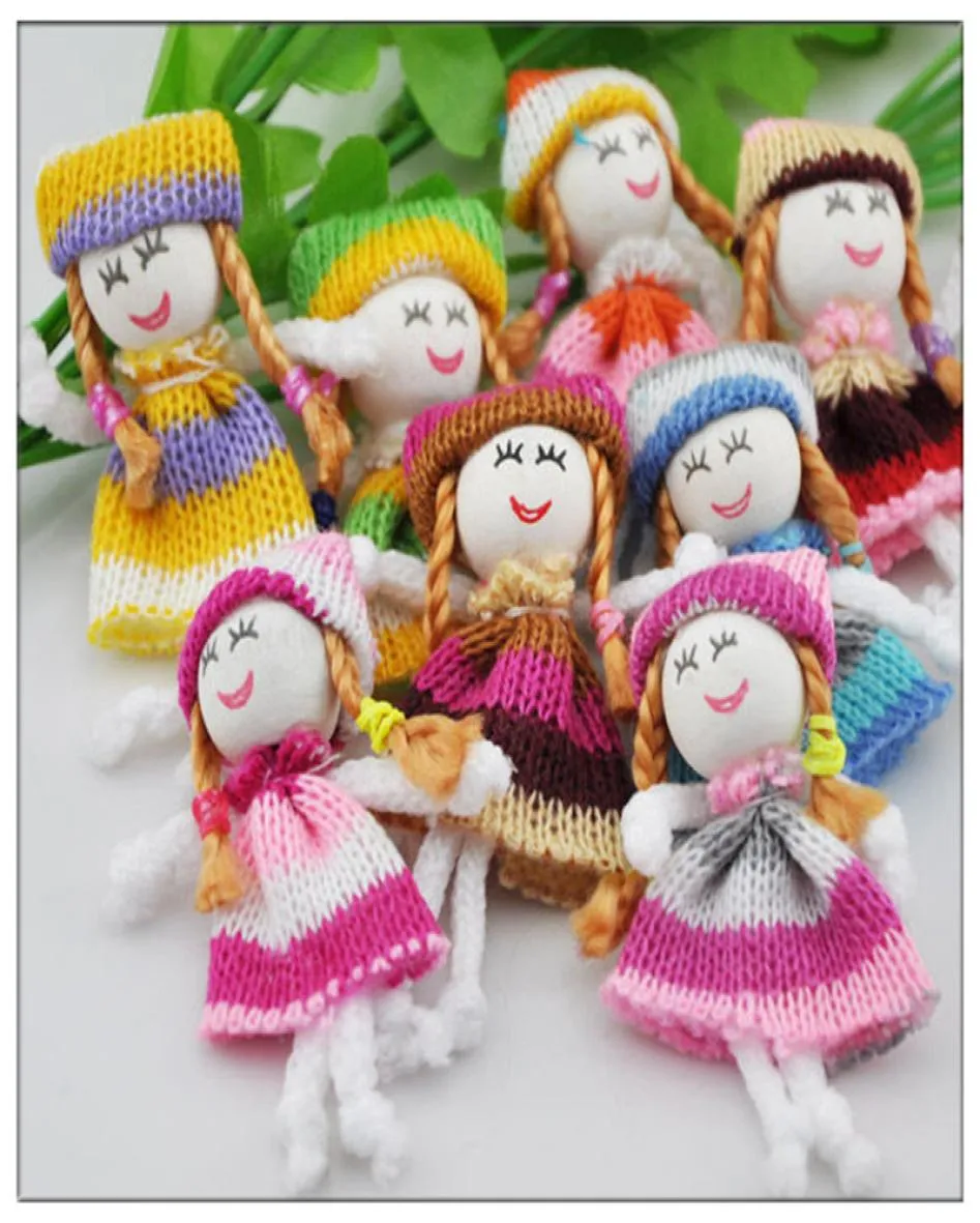 Girl Doll Crochet healdiques الزفاف ديكور الحرف مزيج DIY مجوهرات الهاتف المحمول شنق العمل الدور الخروج من الصوف دمية mini sex doll7078993