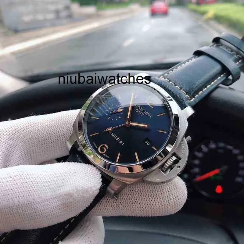 Zegarki projektant mody mody szwajcarski automatyczny ruch Sapphire lustro rozmiar 44 mm 13 mm importowany skórzany opaska LGA1 Style