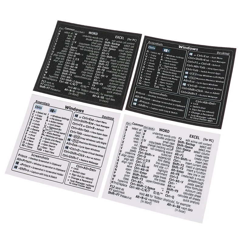 Computer Shortcut Keys Sticker keyboard shortcut stickers for Windows PC and...