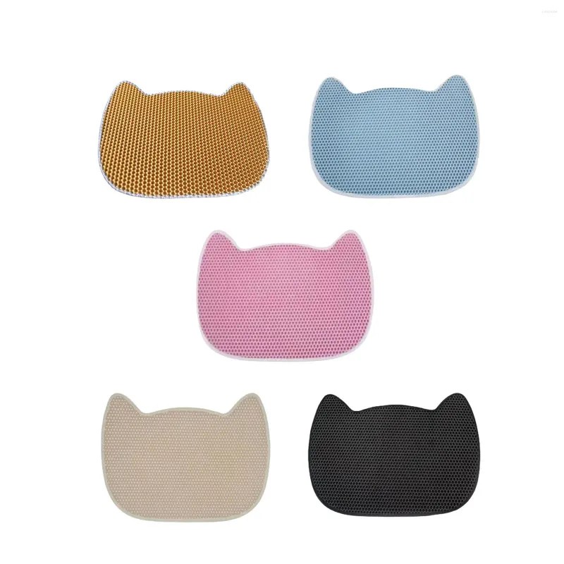 Tapis de litière pour chats, Double couche, Protection du sol, coussin léger