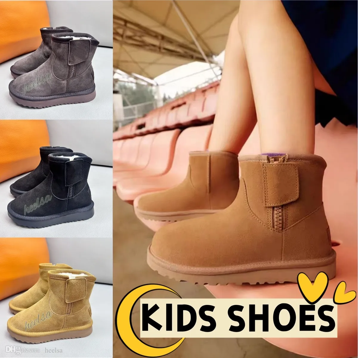 kids shoes designer Classic mini snow boots Australia girl children youth boy warm boot winter size 28-37 09lk#_voghion.com