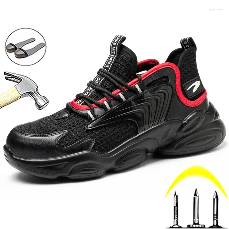 Stivali Nice Sport Scarpe antinfortunistiche da lavoro Uomo Sneakers protettive antiperforazione con punta in acciaio indistruttibile