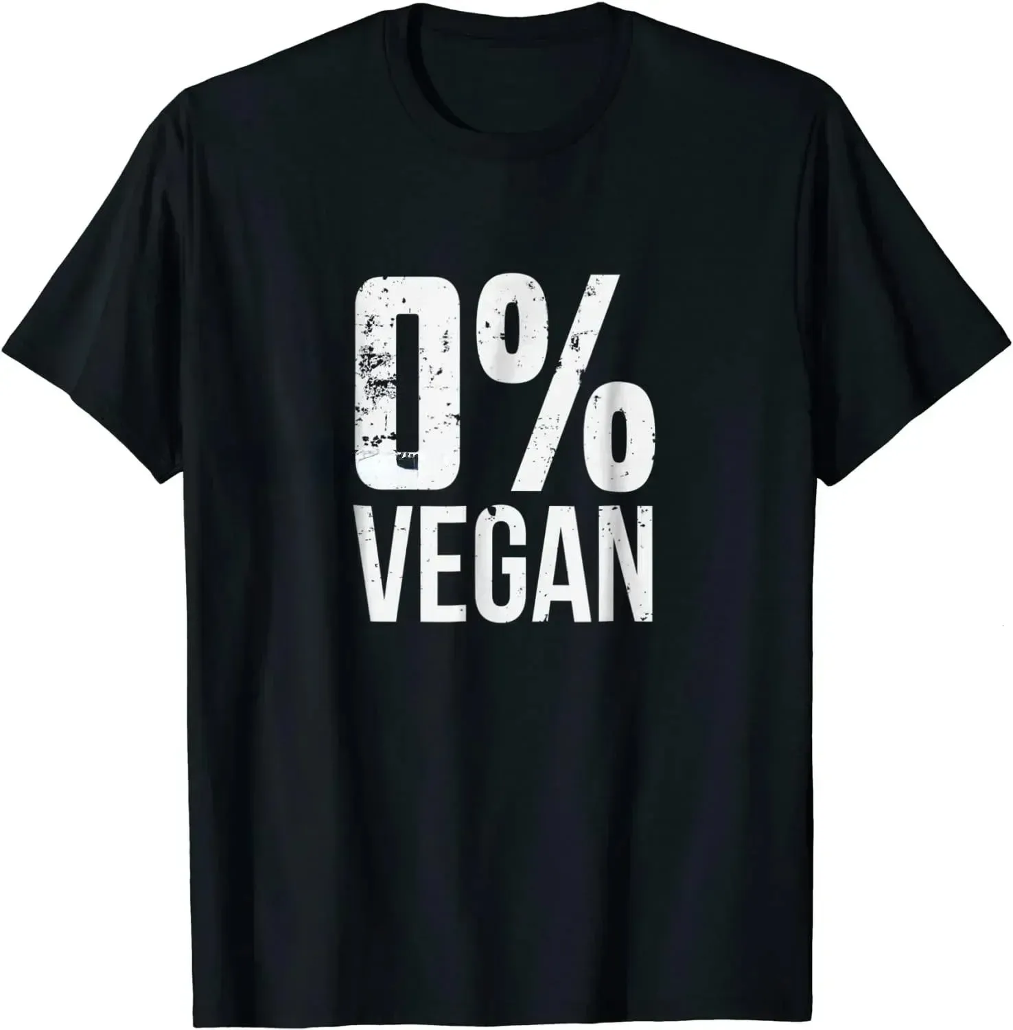 Zero por cento vegan engraçado churrasco carnívoro comedor de carne camiseta topo t-shirts para homem impressão topos camisas humor roupas 240329