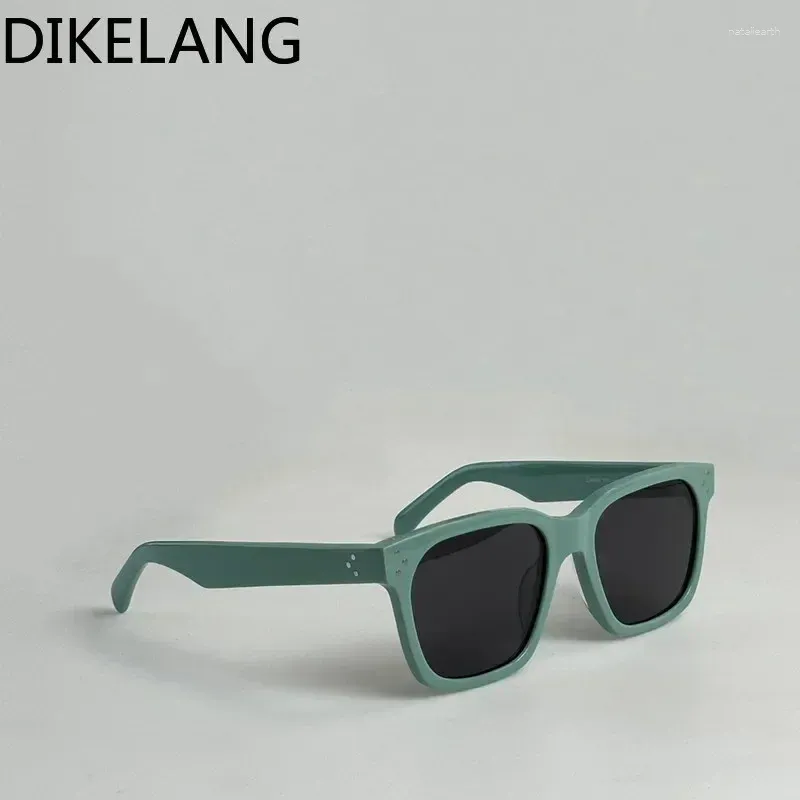 Solglasögon 2024 Designer Brand 40248 Square Fashion Women's Acetate Elegant Men's Outdoor Sunshade UV Glasses GAFAS