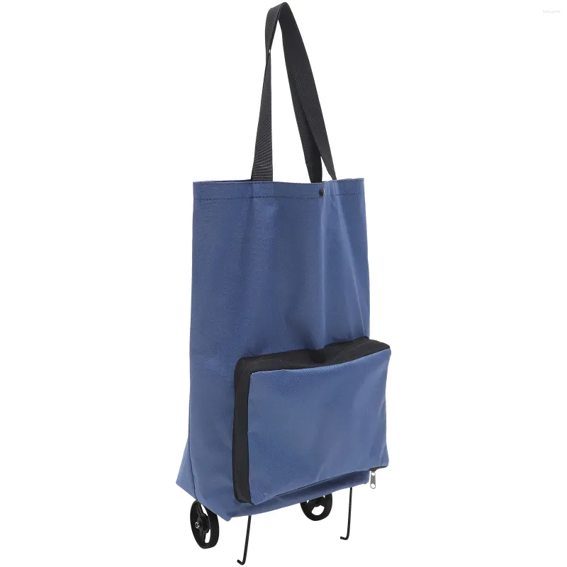 Opbergtassen Organizer Pouch Opvouwbare trolley Boodschappentas met wiel Opvouwbaar Winkelen Dikker