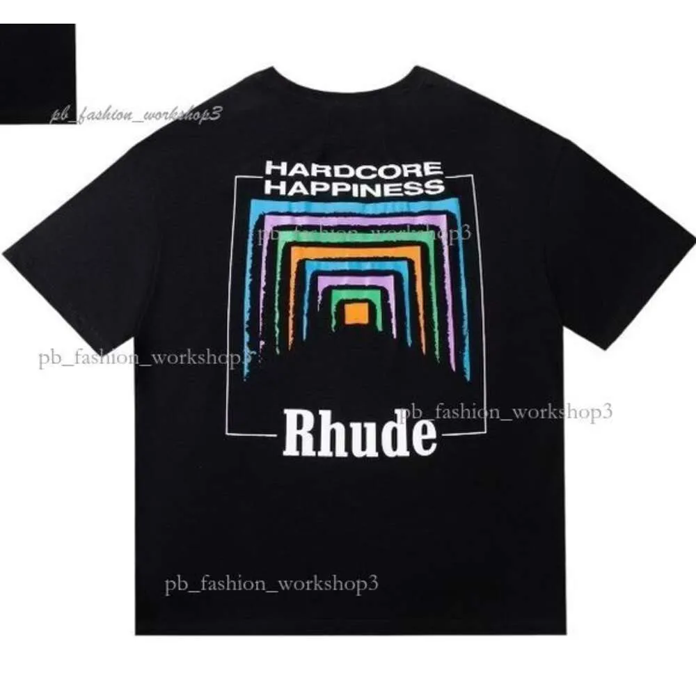 Rhude 셔츠 최고 장인 정신 Rhude Mens T 셔츠 여름 패션 디자이너 Tshirts Street Casual Short Sleeve Beach Style Rhude Tees Cotton Printing Rhude Shirt 630