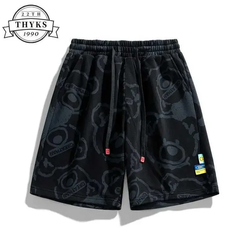 Shorts masculinos Shorts masculinos com estampa de urso Shorts de cintura masculina Shorts de ginástica Baggy Fashion Baggy na altura do joelho Calças esportivas masculinas e femininas Calças compridas S-4XLC240402