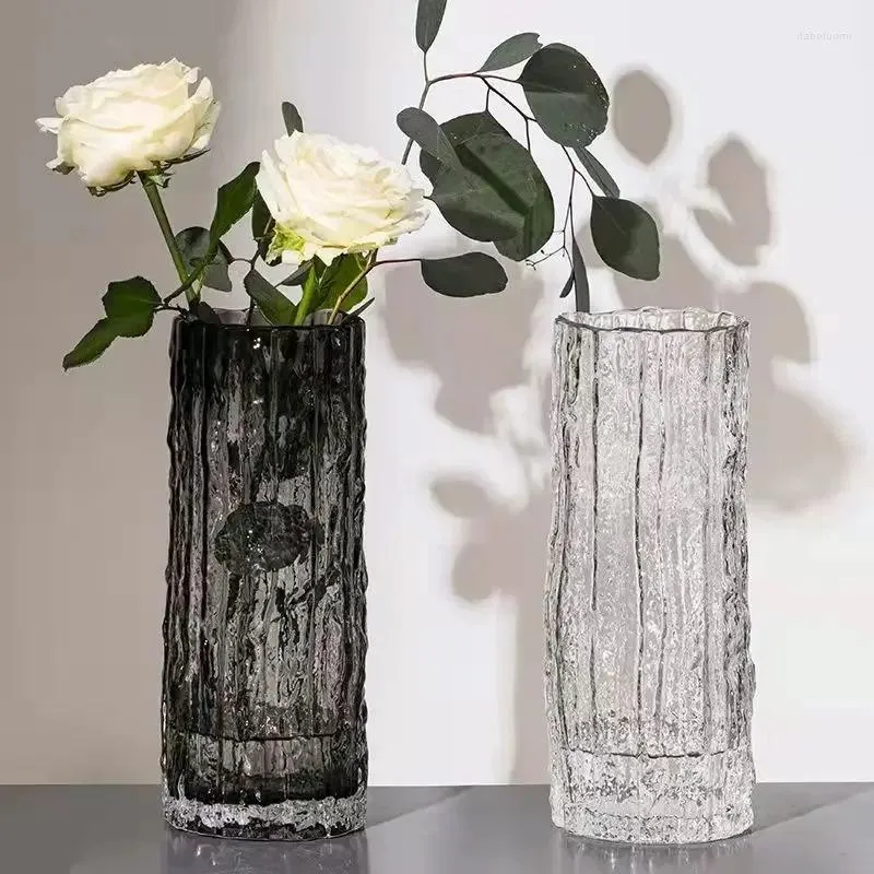 Vaser Grand Cylinder Glass Vase Clear Interior Large Tall Florarium Plant Decoration Chambre Home Accessoarer