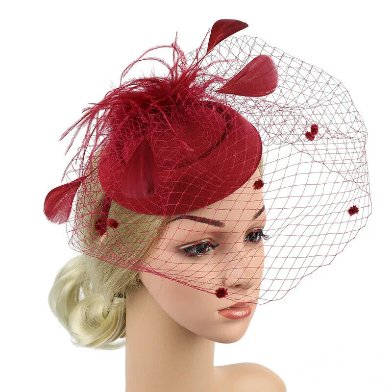 Elegant Red Women\'s Hat with Floral Accent YOLAI Women main image 4