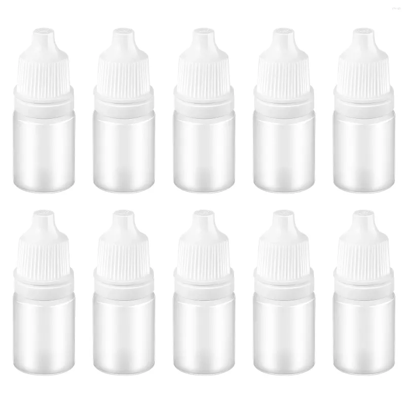 Botellas de almacenamiento 10pcs Gotero de plástico Eye Squeeze Líquido Pequeñas gotas Dispensador Botella