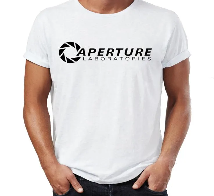 Maglietta Men039s maglietta Portal Aperture Science Gamer Gamer Artwork Fantastico Mens Tshirt Hip Hop Streetwear New Arrival Mash Clothes8402636